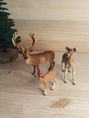 Schleich Papo Famille cervidés Figurines animal de la forêt