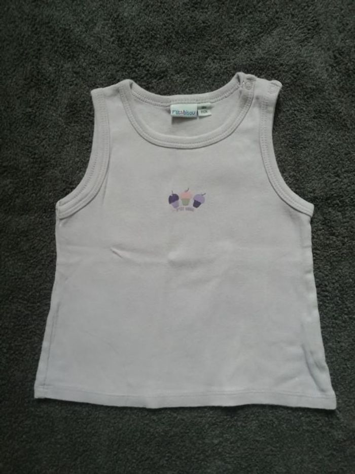 débardeur mauve 18 mois