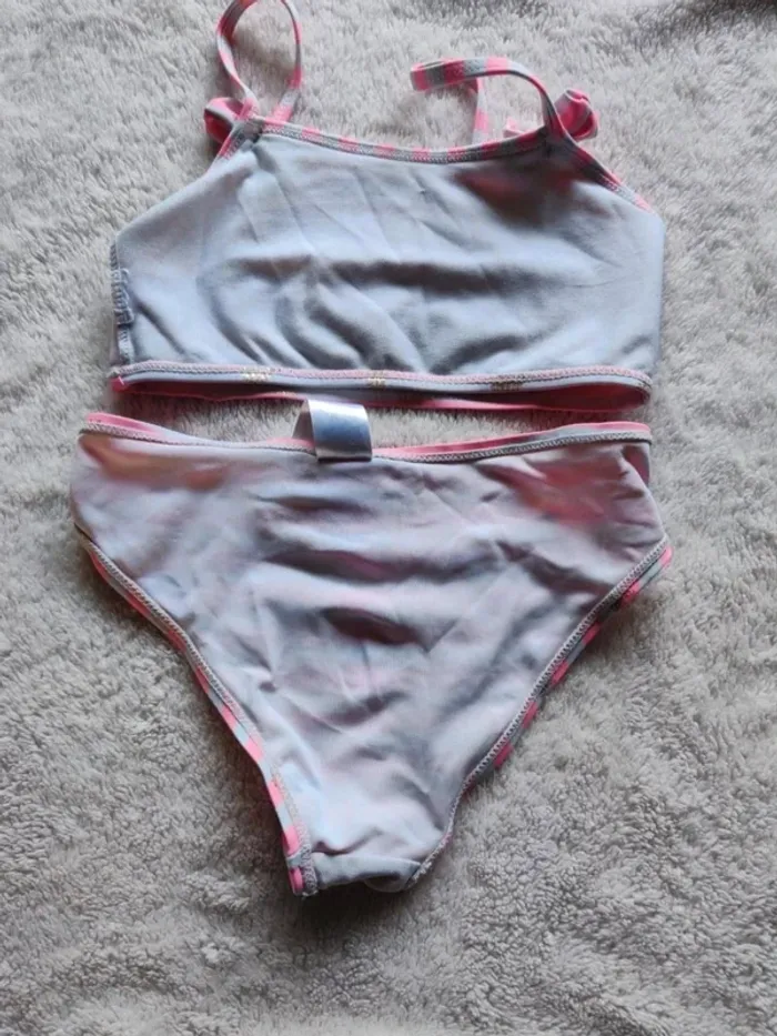 Maillot de bain 2 pièces rose blanc ananas doré Primark 5/6 ans - photo numéro 8
