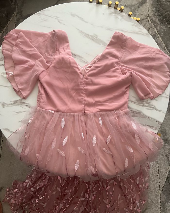 Robe demoiselle d’honneur/robe de soirée rose taille L neuve avec étiquette - photo numéro 6