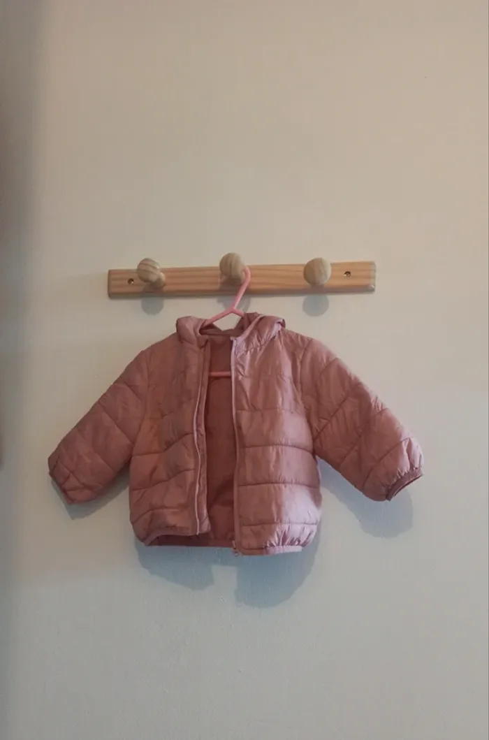Manteau bébé fille 9 mois - Rose pastel - photo numéro 2