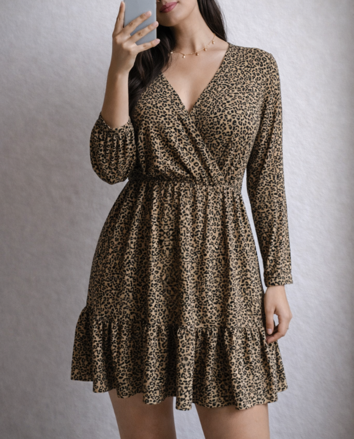 Robe léopard fluide Mango - photo numéro 1