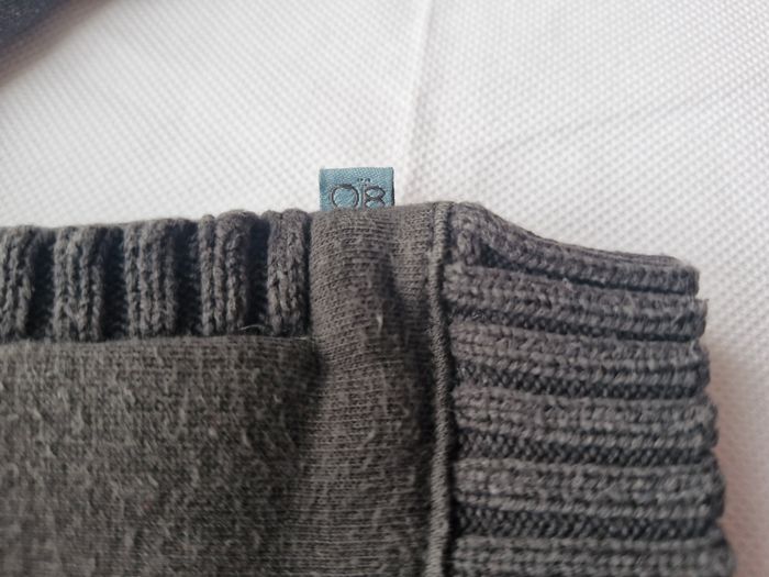 Manteau zippé à capuche 12 mois Obaïbi Gris foncé logo Obaïbi - photo numéro 2