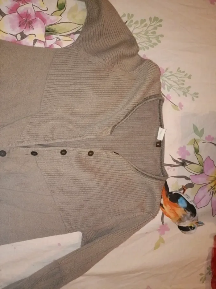 Gilet IKKS s taupe - photo numéro 2