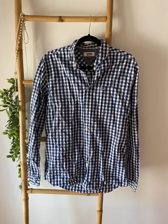 Chemise à carreaux marine