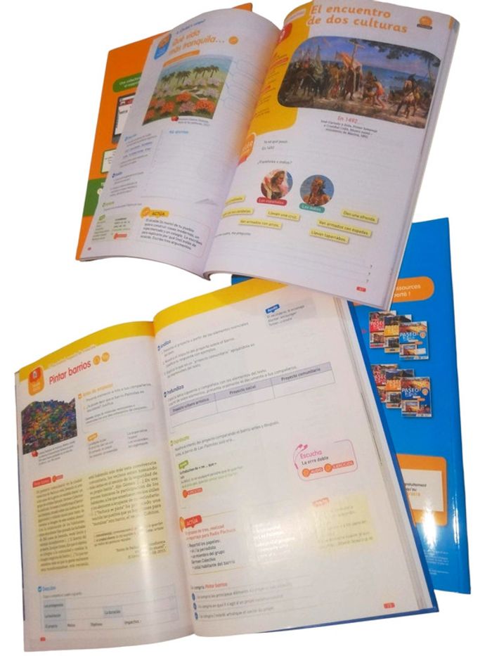 Lot de deux manuels scolaires espagnol et leurs fichiers vierges - photo numéro 3