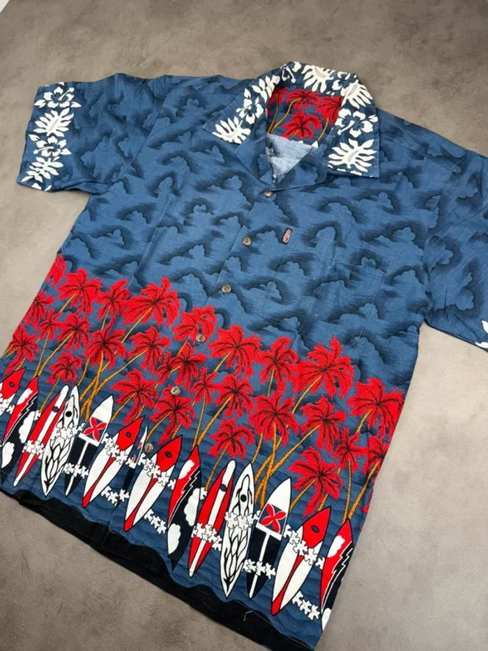 Chemise Vintage Y2k à motifs Hawaïen Taille M - photo numéro 2