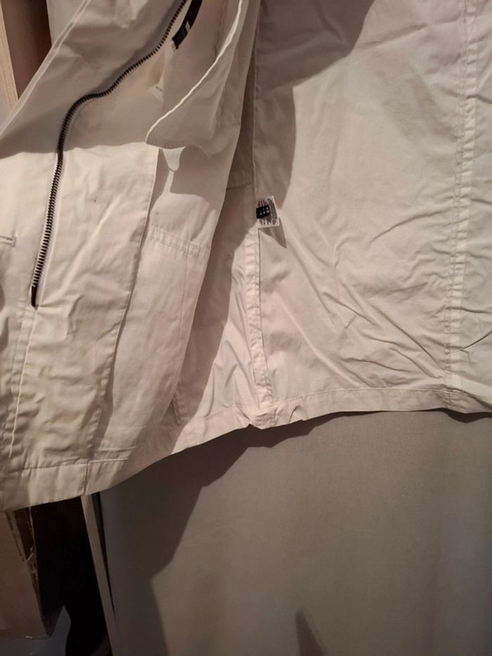 Magnifique imperméable femme blanc sans capuche - photo numéro 2