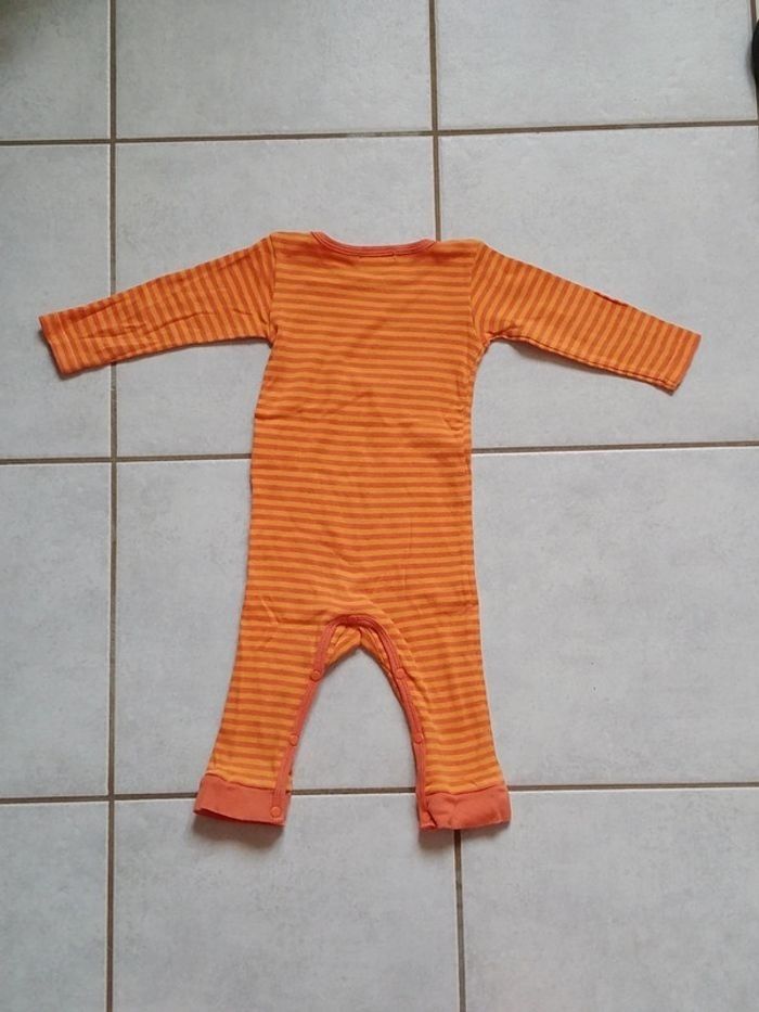 Pyjama garçon DPAM 12 mois orange - photo numéro 2