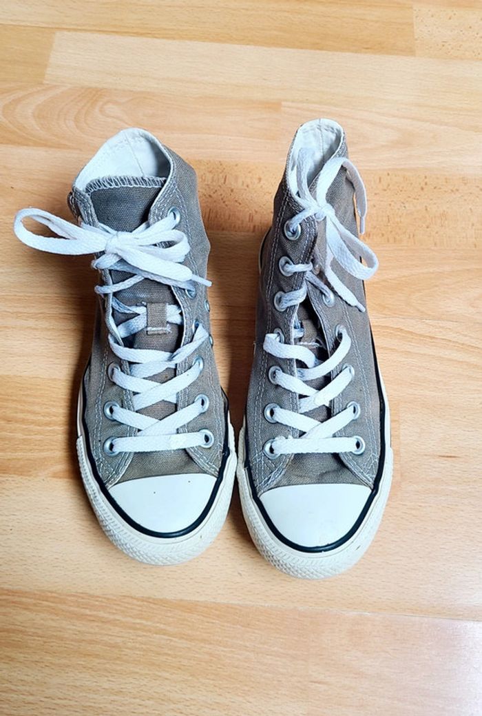 Converse montantes grise taille 36 - photo numéro 2