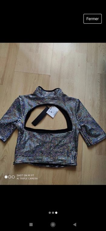 Croq top haut court Bershka