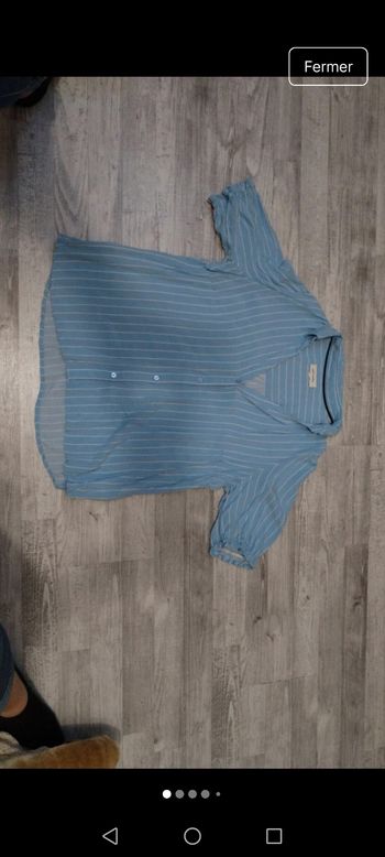 Chemise fluide rayée manches courtes
