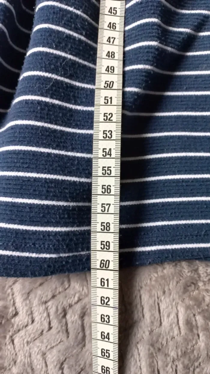 Robe marine rayé blanc t 6 - photo numéro 5