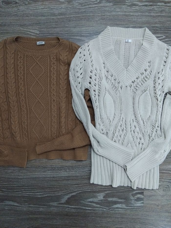 Lot pull femme 36 camel beige léger - photo numéro 2