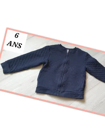 Gilet bleu marine 6ans garçon kiabi