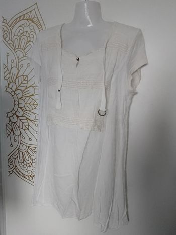 Jolie Tunique bohème blanche taille 40