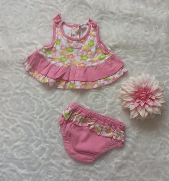 Ensemble été bébé fille 3 mois