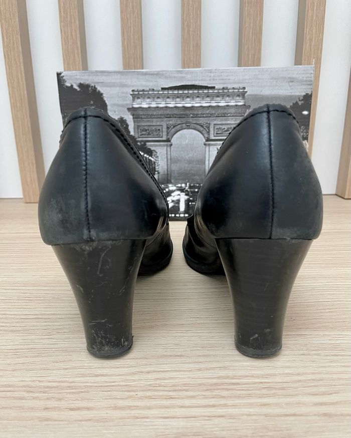 Escarpins cuir noir Tamaris taille 41 - photo numéro 8