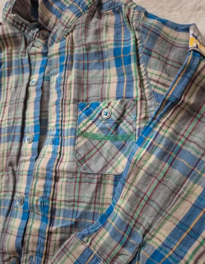 🩵 Chemise manches longues YCC garçon 4 ans - photo numéro 3