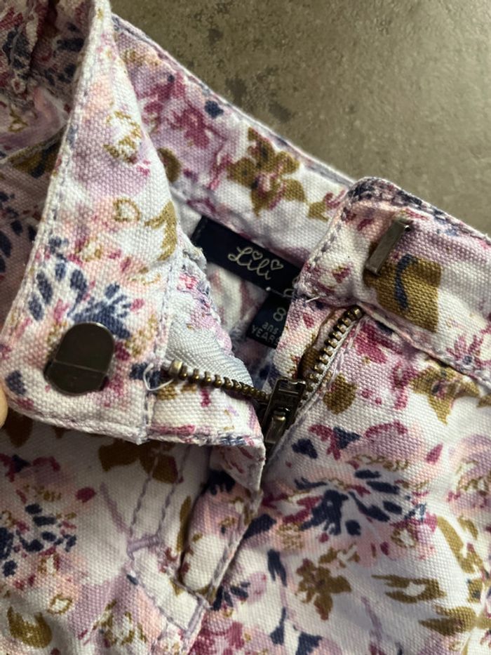 Taille 8 ans - jupe jeans fleurie Lili gaufrette - photo numéro 3