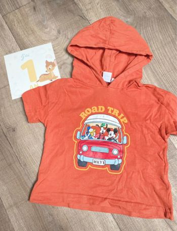 T-shirt capuche disney mickey 12 mois