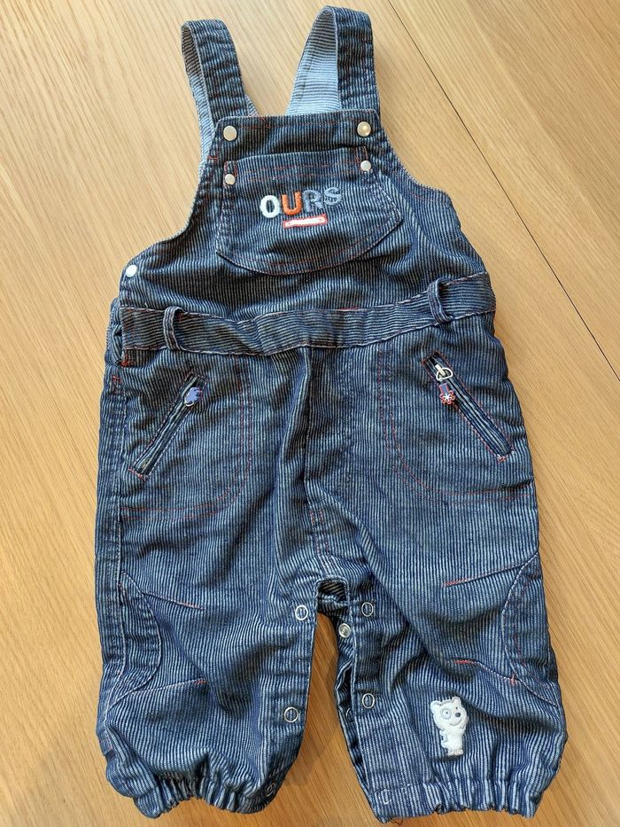 Lot salopette et pantalon doublés 12m - photo numéro 2