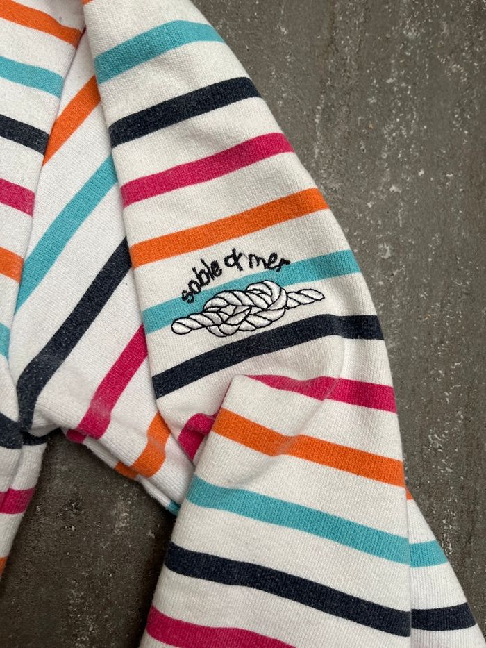 Sweat zippé à rayures - photo numéro 2