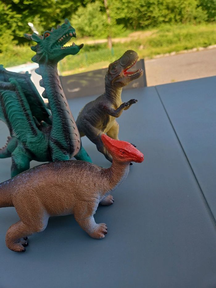 Lot de 2 dinosaures 1 dragon - photo numéro 3