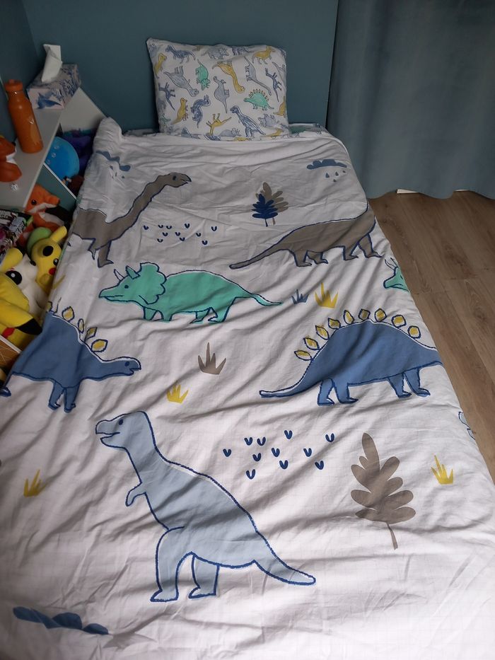 Parure lit 1 place vertbaudet dinomania