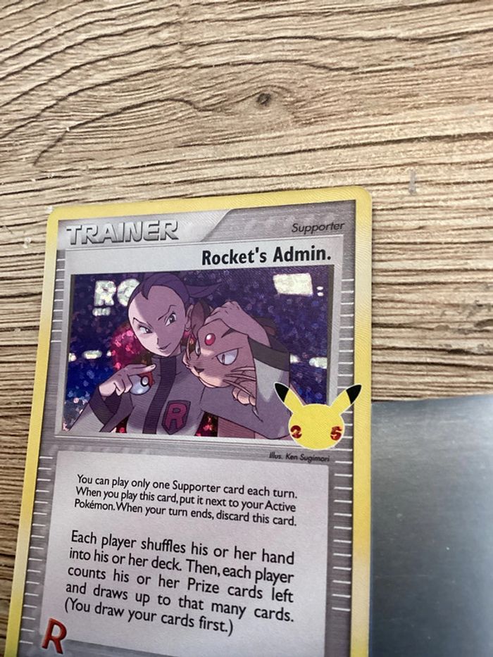 carte Pokémon 86/09 trainer rocket’s admin célébration 25ans anglais ANG - photo numéro 2