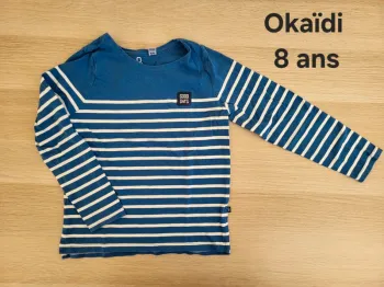 T-shirt manches longues marinière Okaïdi