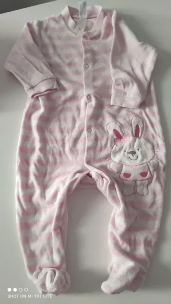 Pyjama rayé rose clair C&A