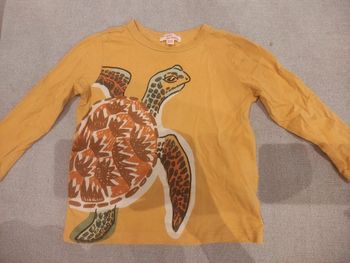 Haut manche longue moutarde tortue 2 ans