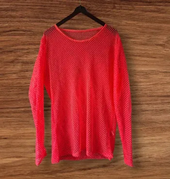 đș Haut rĂ©sille fluo rose - Style annĂ©es 80 / Festival / SoirĂ©e dĂ©guisĂ©e đđ