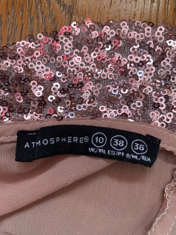 Blouse rose à sequins taille M - photo numéro 3