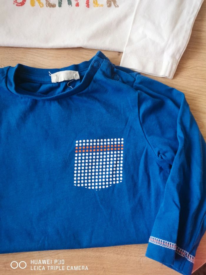 Lot 3 t shirt ML 9 mois - photo numéro 4