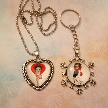 Collier + porte-clés Betty boop