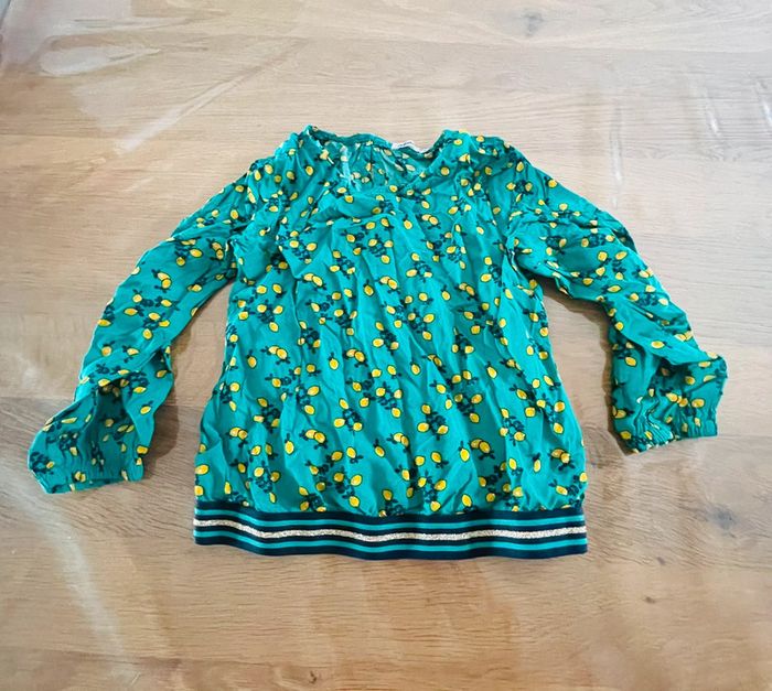 Blouse verte citron 6 ans gemo - photo numéro 2