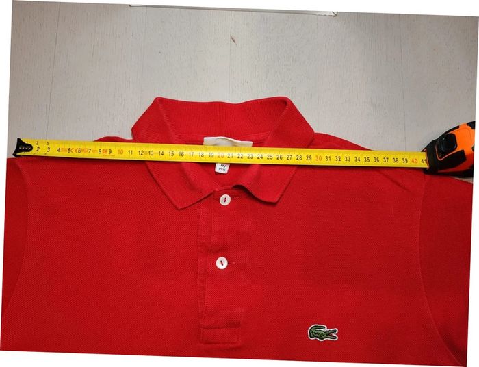 Lacoste polo rouge classic fit authentique très bon état taille  XS - photo numéro 9