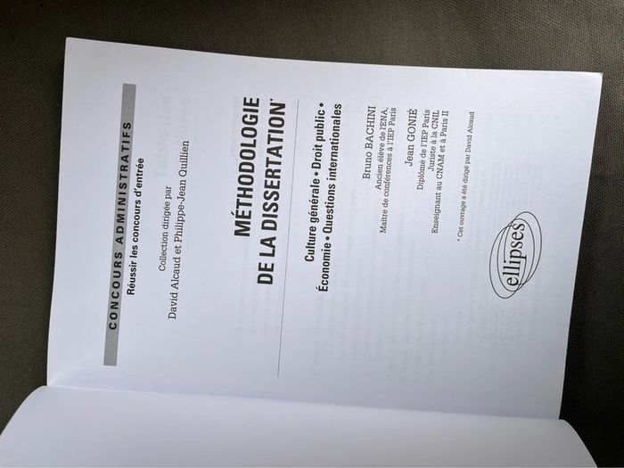 Méthodologie de la Dissertation Ellipses - photo numéro 3