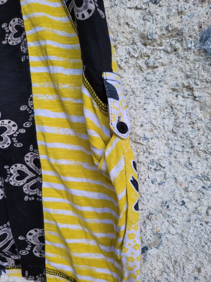 Superbe robe/tunique Desigual 5/6 ans, noir et jaune - photo numéro 3
