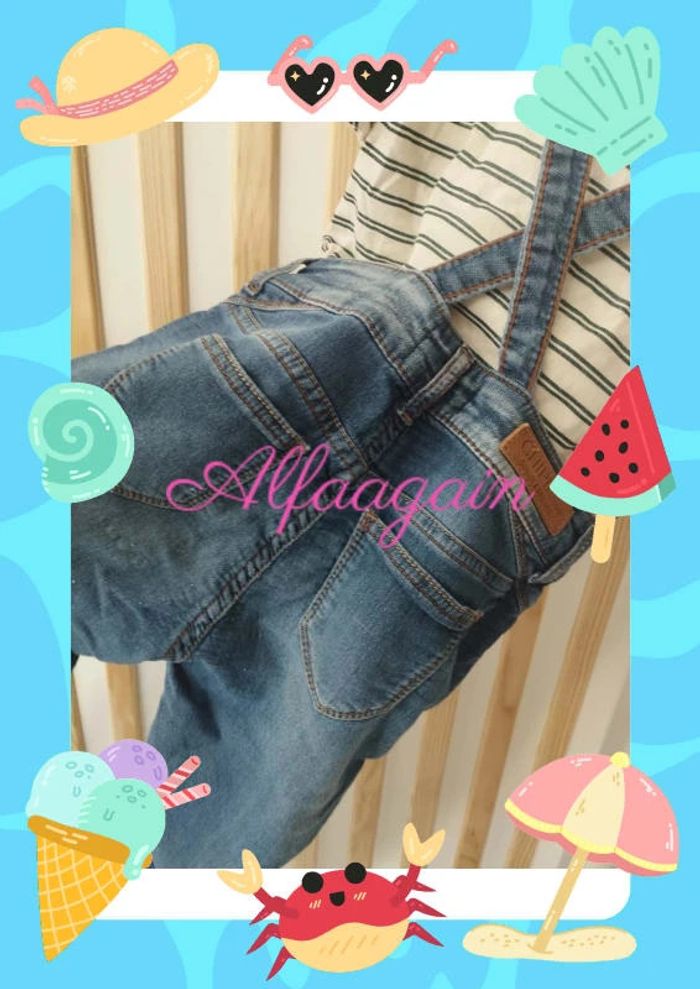 Ensemble salopette chipie t-shirt tao 6ans - photo numéro 14