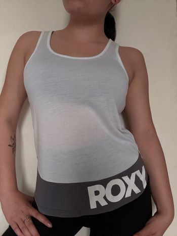 Débardeur Roxy blanc gris oversize léger