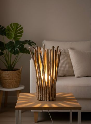 Lampe en bois flotté | Taille M
