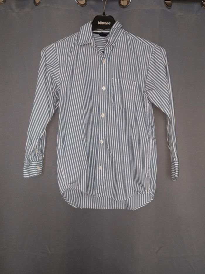 Chemise bleu et blanc 10ans