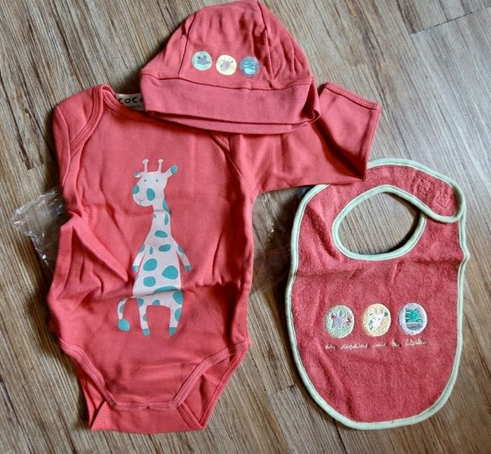 Lot 3 pièces motif girafe mixte