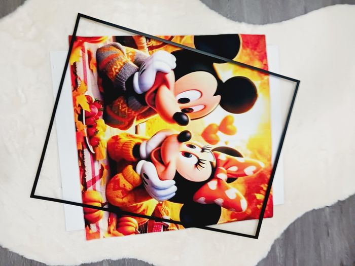 Decoration murale Impression sur toile tissus 70x70 neuf à encadrer - photo numéro 2