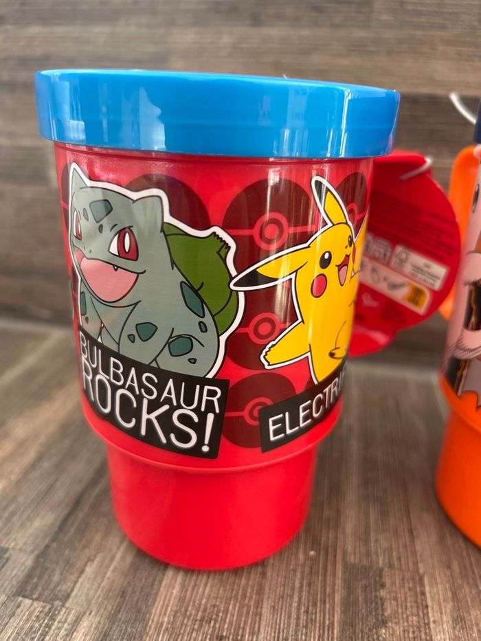 gobelet tasse avec paille en plastique Pokémon - photo numéro 2