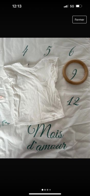 T-shirt manches volants