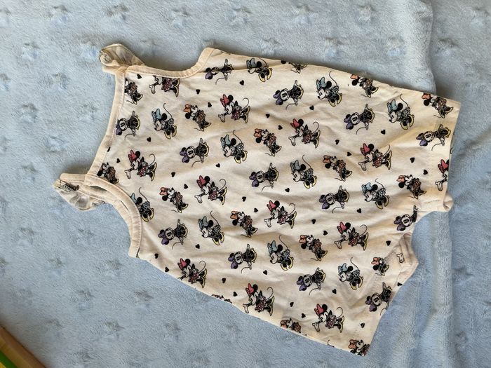 combinaison short débardeur beige motifs minnie disney 3 mois pressions entre les jambes - photo numéro 6